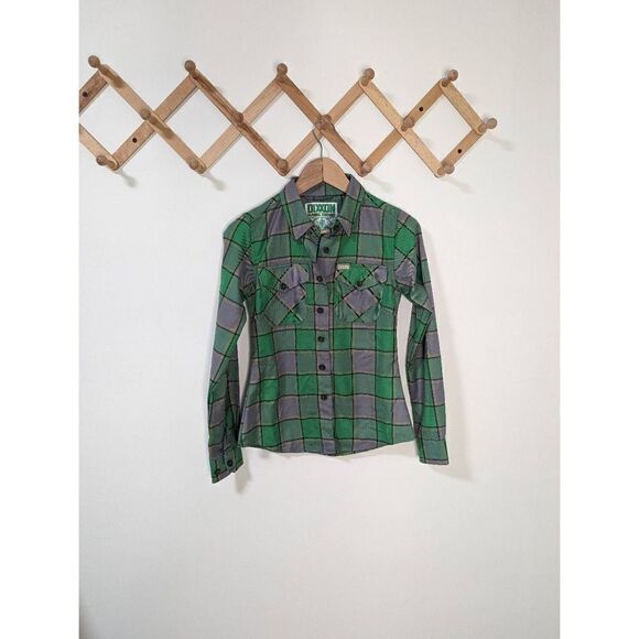Dixxon Flannel Company The Auld Pub Green and Gray Women's Flannel - Size S - Picture 1 of 8